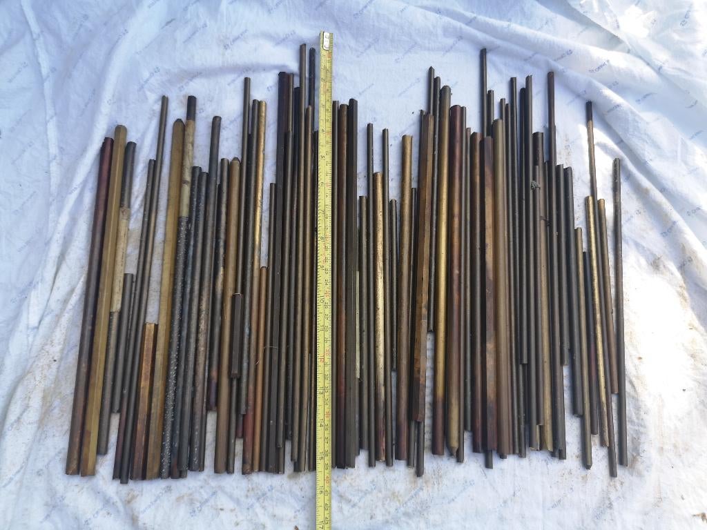 Lot de barres de laiton de 5 mm à 10mm, Enlèvement, Utilisé, Autres matériaux, Bricolage