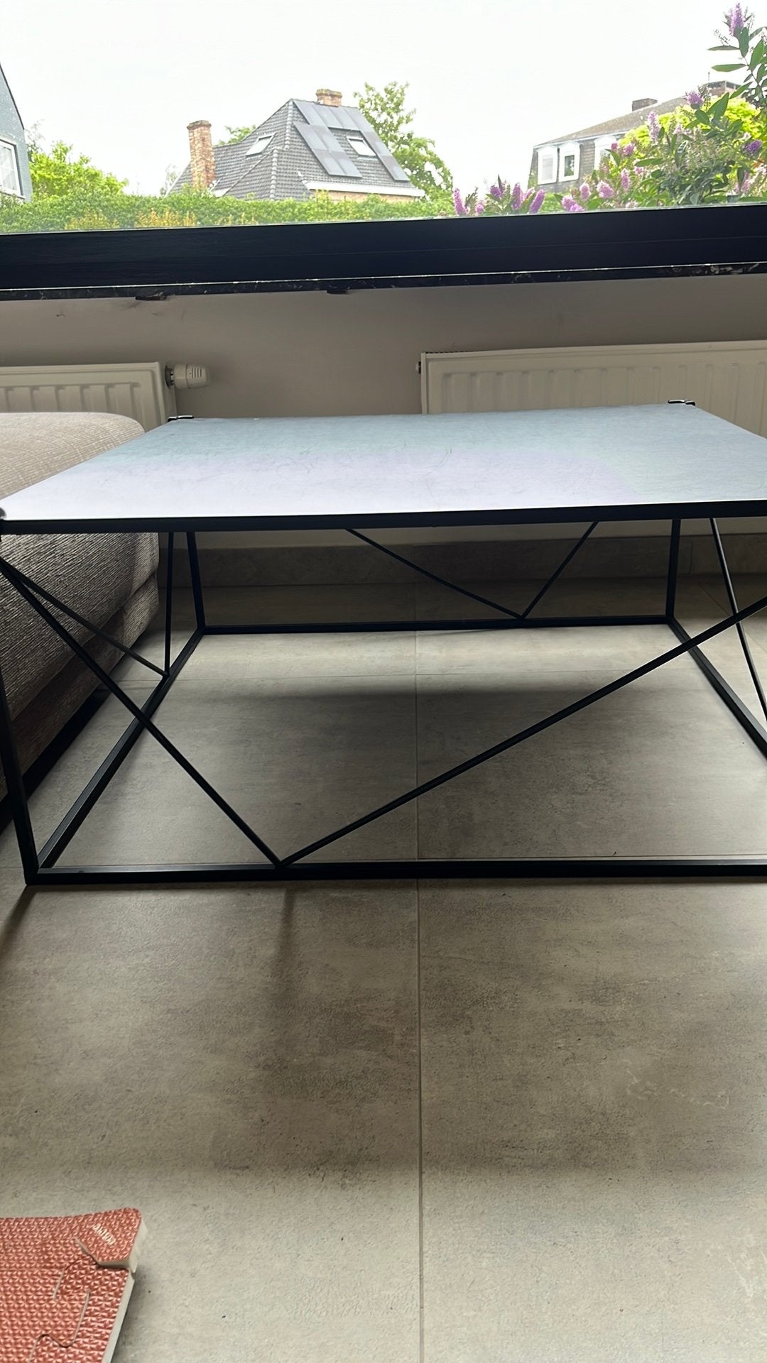 Salontafel zwart metaal, Ophalen, Gebruikt, Metaal