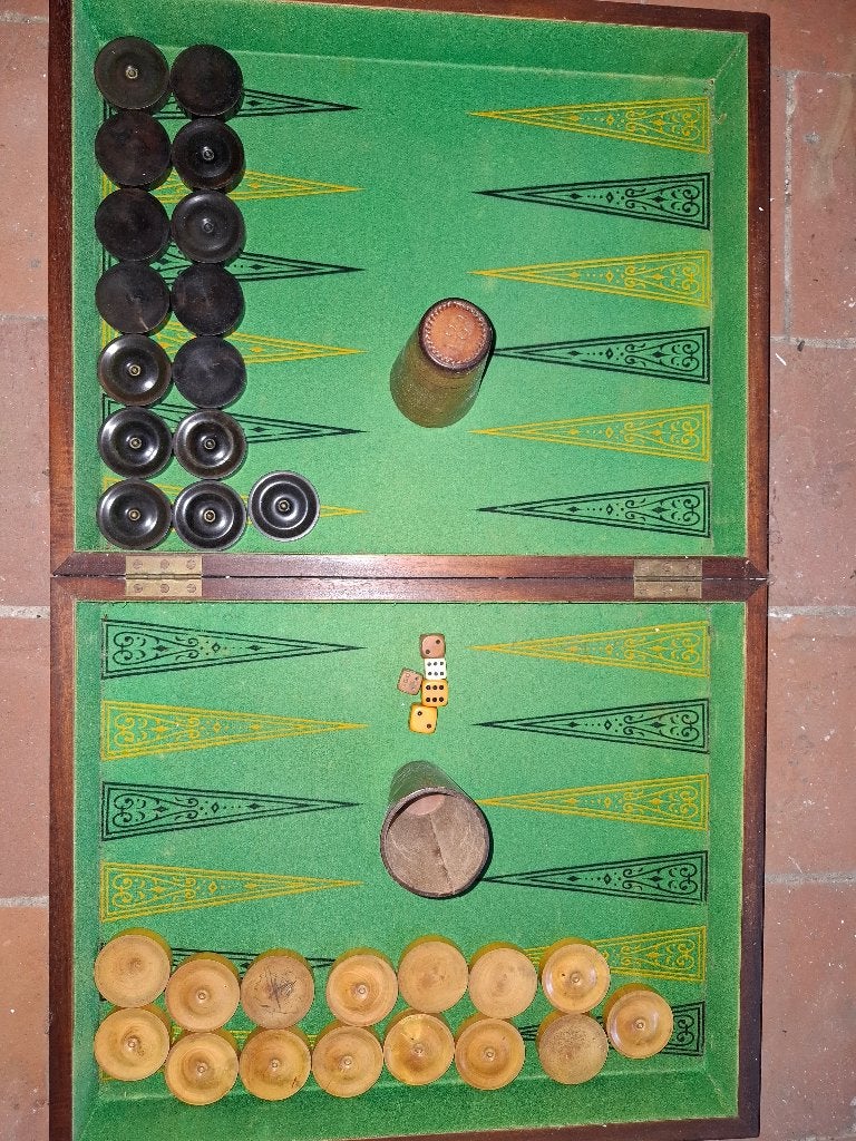 backgammonspel, Een of twee spelers, Ophalen, Gebruikt