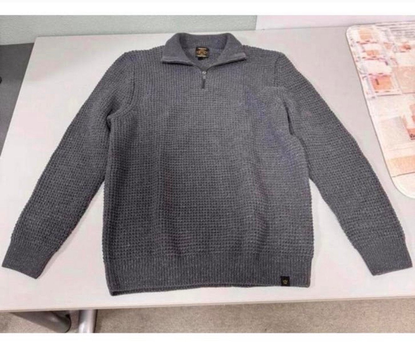 NEXT Premium grade Trui Sweater Vest L grijs grijze mannen, Ophalen of Verzenden, Zo goed als nieuw, Maat 52/54 (L), Grijs