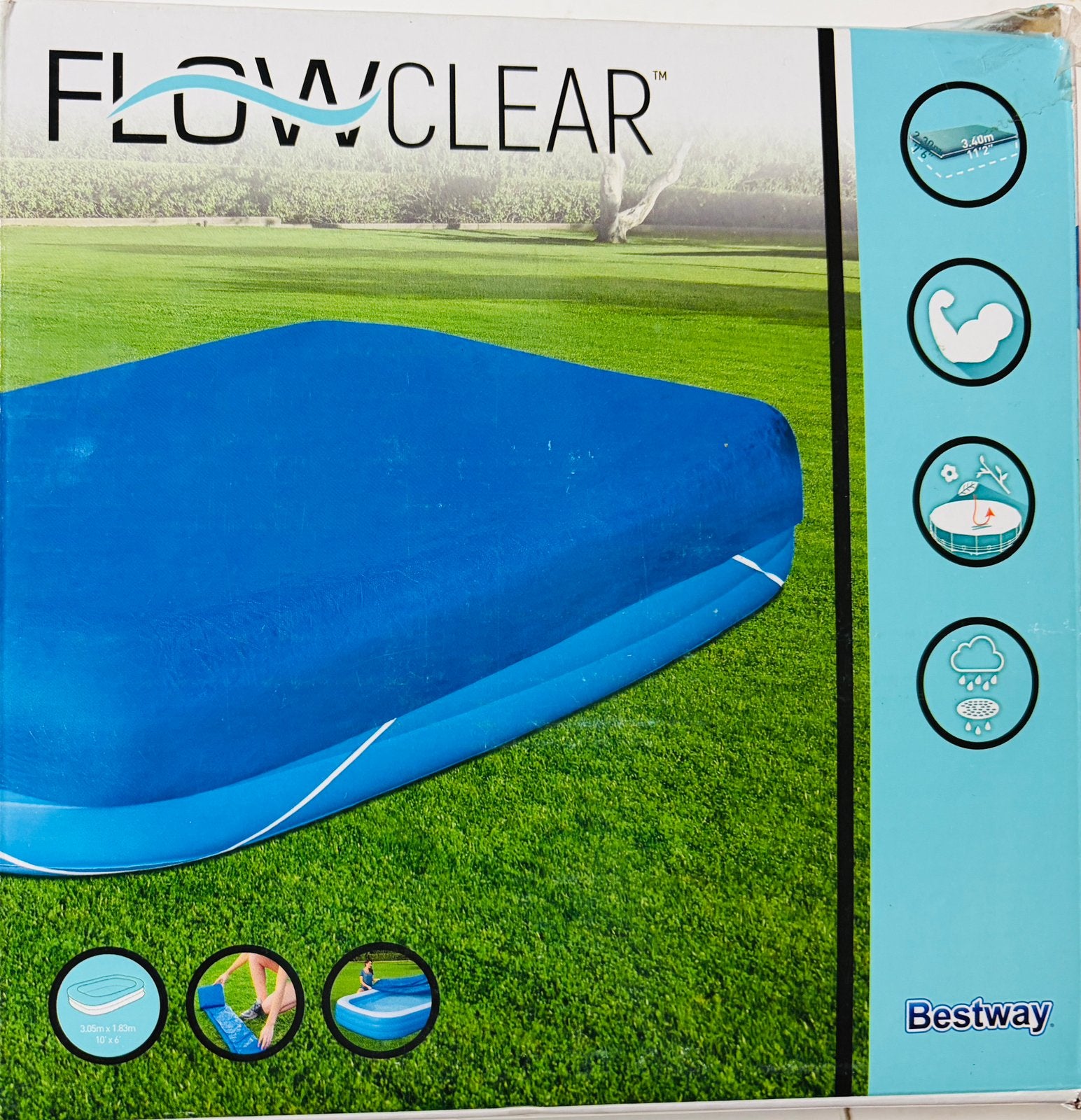 Bâche pour piscine rectangulaires  3,05x1,83, Jardin & Terrasse, Enlèvement, Neuf