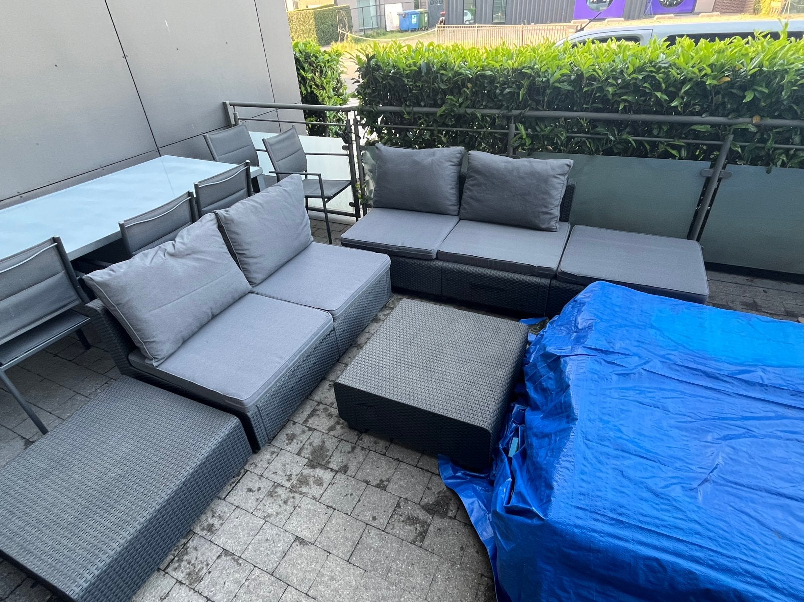 Keter Allibert loungeset, Jardin & Terrasse, Ensembles de jardin, Table d'appoint, 5 places, Synthétique, Enlèvement