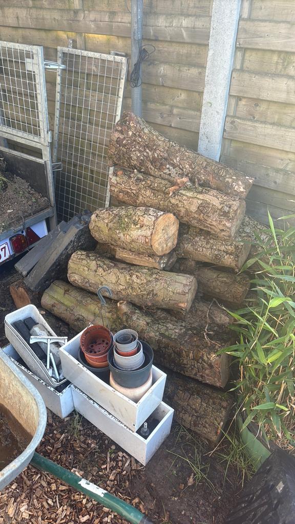 Dikke stammen perenhout, Tuin en Terras, Brandhout, Ophalen, Stammen
