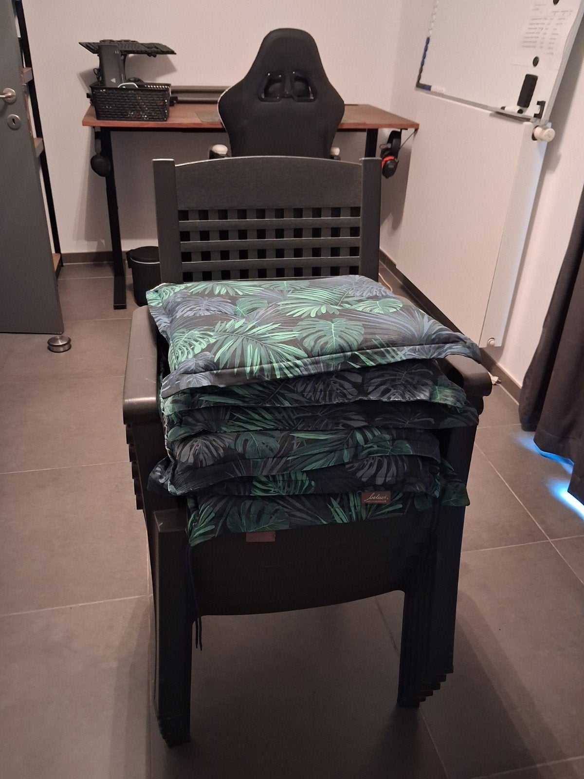 6x grijze stoelen + 6x GRATIS kussens, Enlèvement