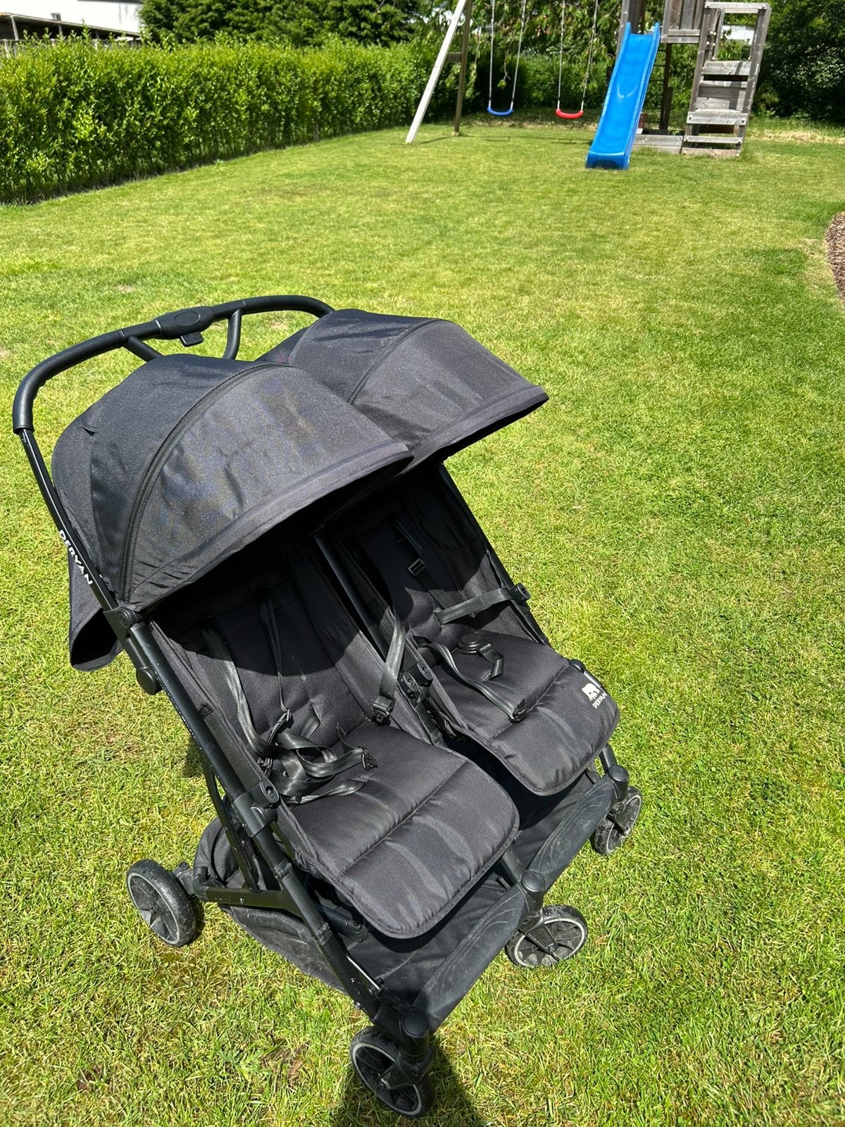 Duo buggy Deryan Rolo X2, Kinderen en Baby's, Buggy's, Ophalen, Gebruikt