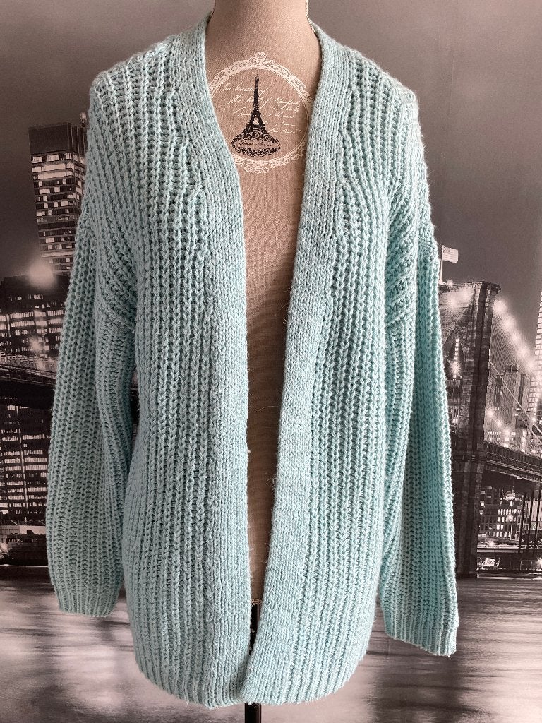 JBC Vest maat S - lichtblauw grof gebreid - oversized, JBC, Maat 36 (S), Gedragen, Verzenden