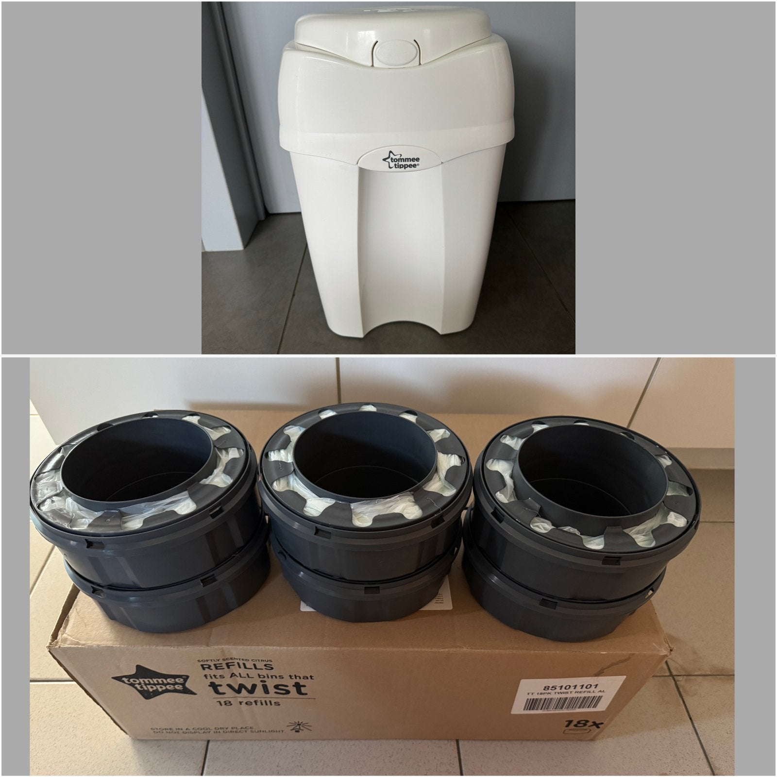 Luieremmer + 9 navullingen Tomme Tippee, Kinderen en Baby's, Ophalen, Nieuw, Luieremmer