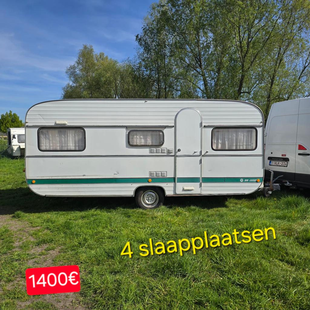 Caravan 4 slaapplaatsen Badkamer camping werfkeet bouw tuin, Caravans en Kamperen, Ophalen