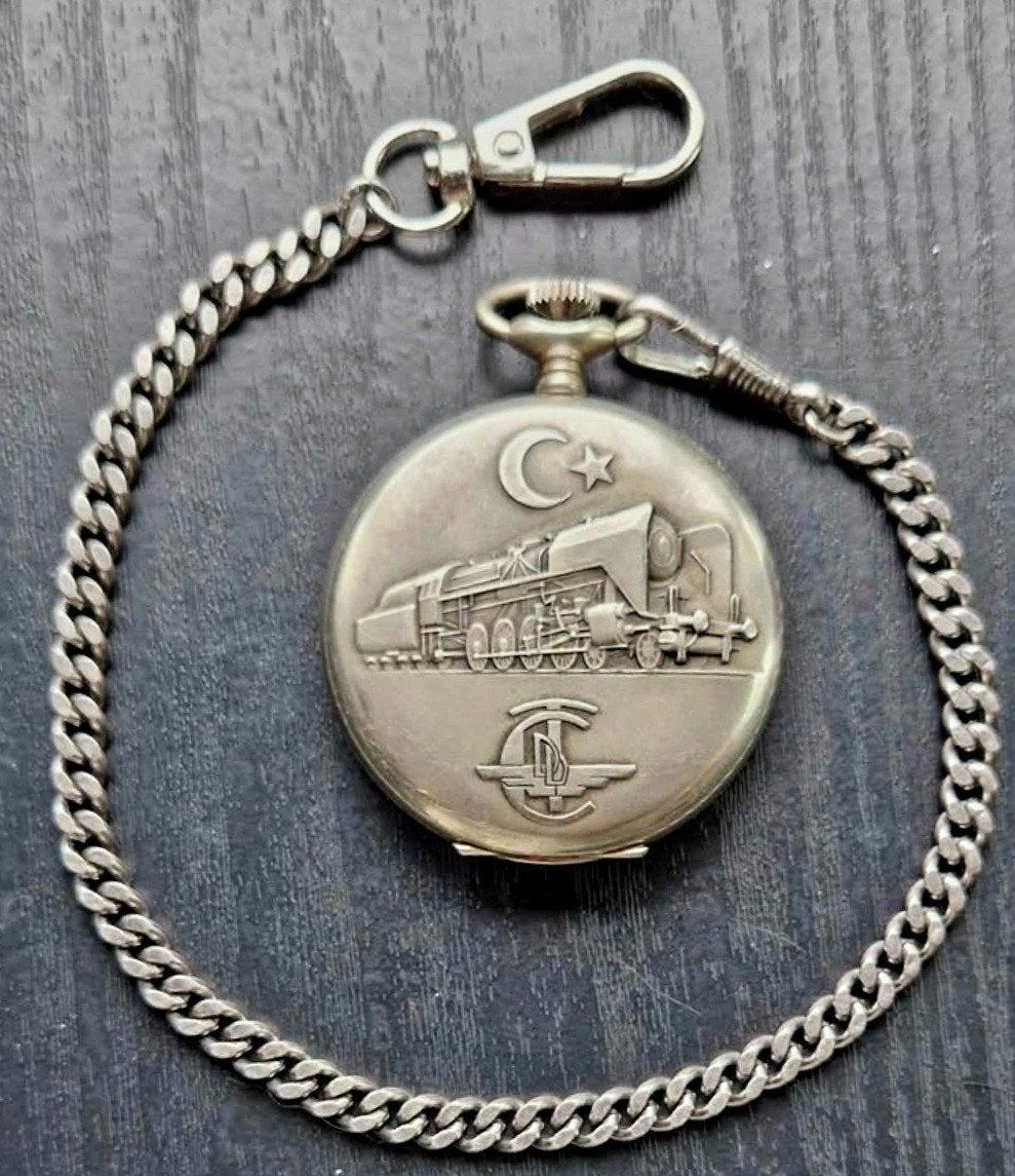 montre de poche mécanique/cep saatı mekanik, Bijoux, Sacs & Beauté, Montres | Anciennes | Antiquités, Autres marques, 1930 à 1960