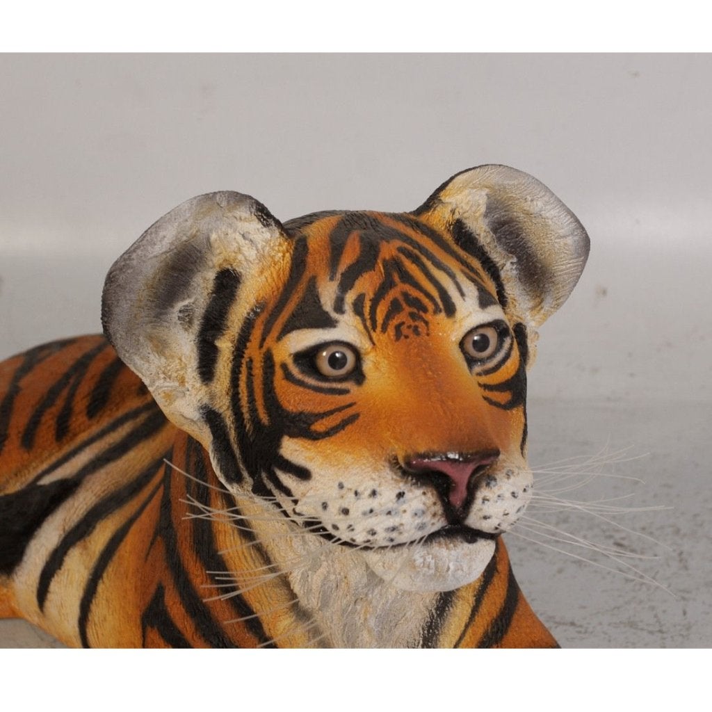 Petit tigre couché — Statue de tigre, longueur 78 cm, Enlèvement, Neuf