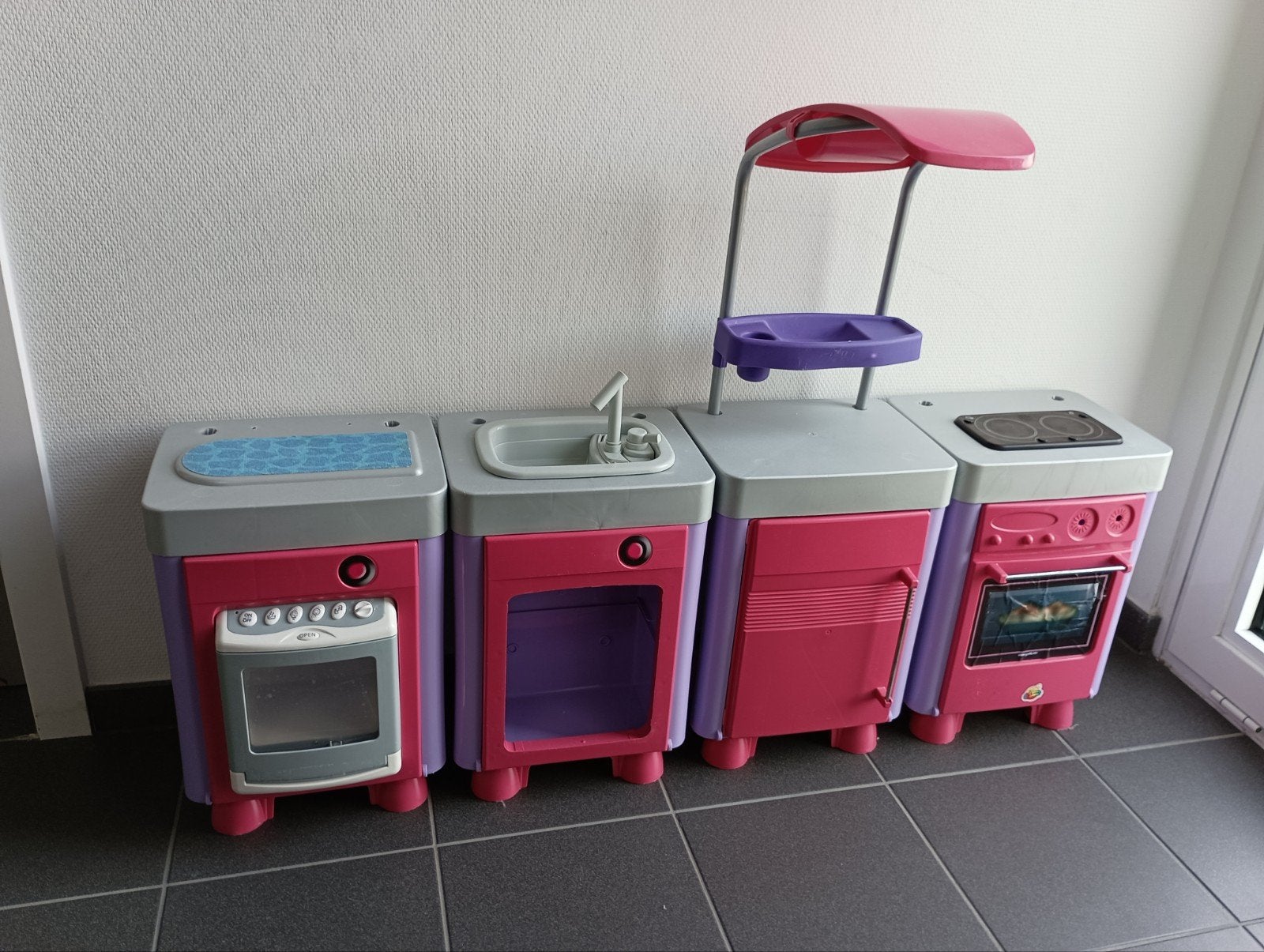 Kitchenette à jouets + accessoires, Enlèvement, Utilisé, Plastique, Accessoires de cuisine de jeu