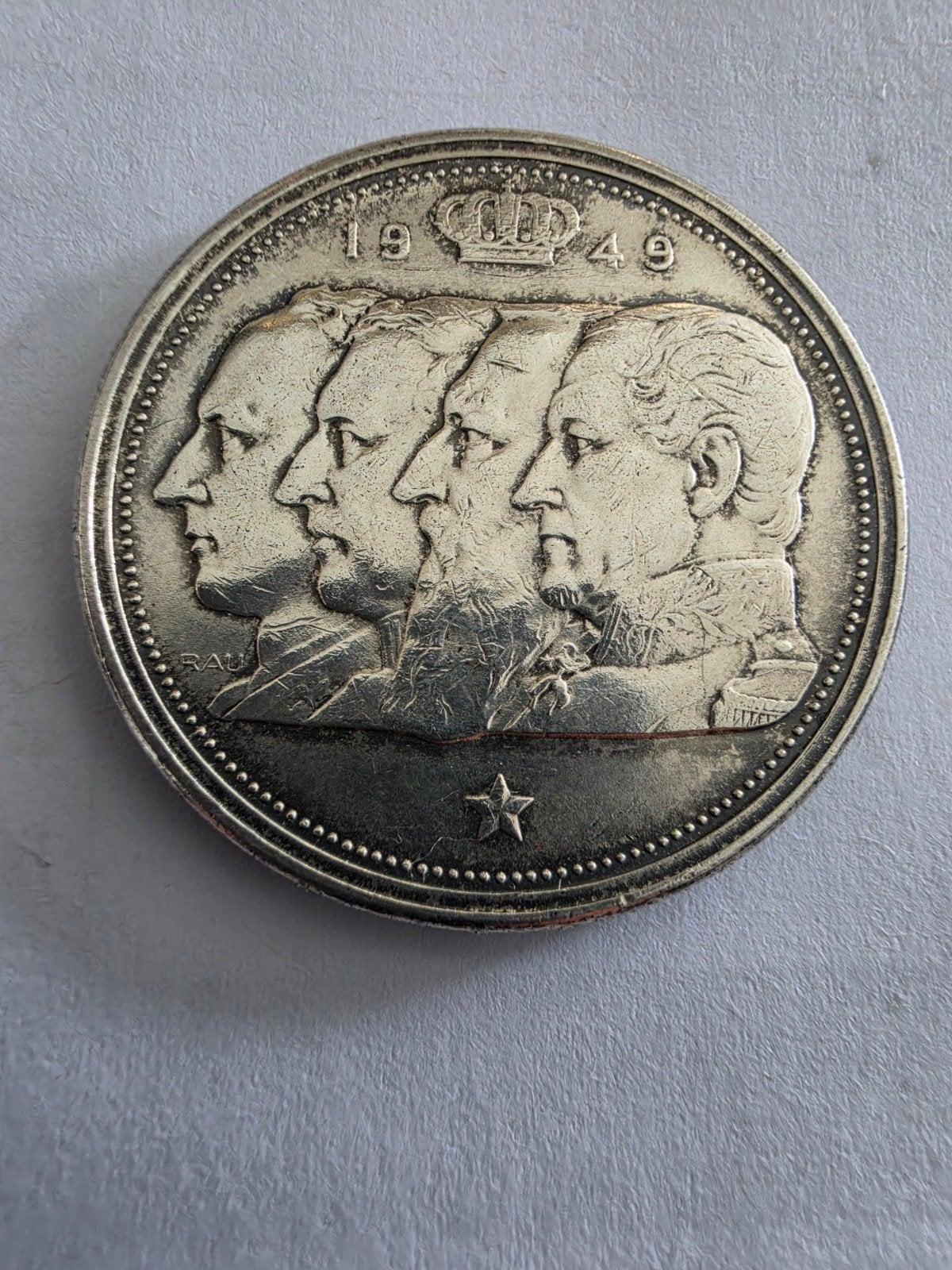 100 Francs Kings; Dutch text jaar 1949, Postzegels en Munten, Ophalen of Verzenden