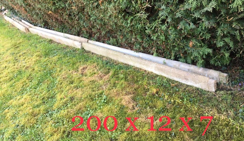 7 lambourdes en béton, Enlèvement, Utilisé