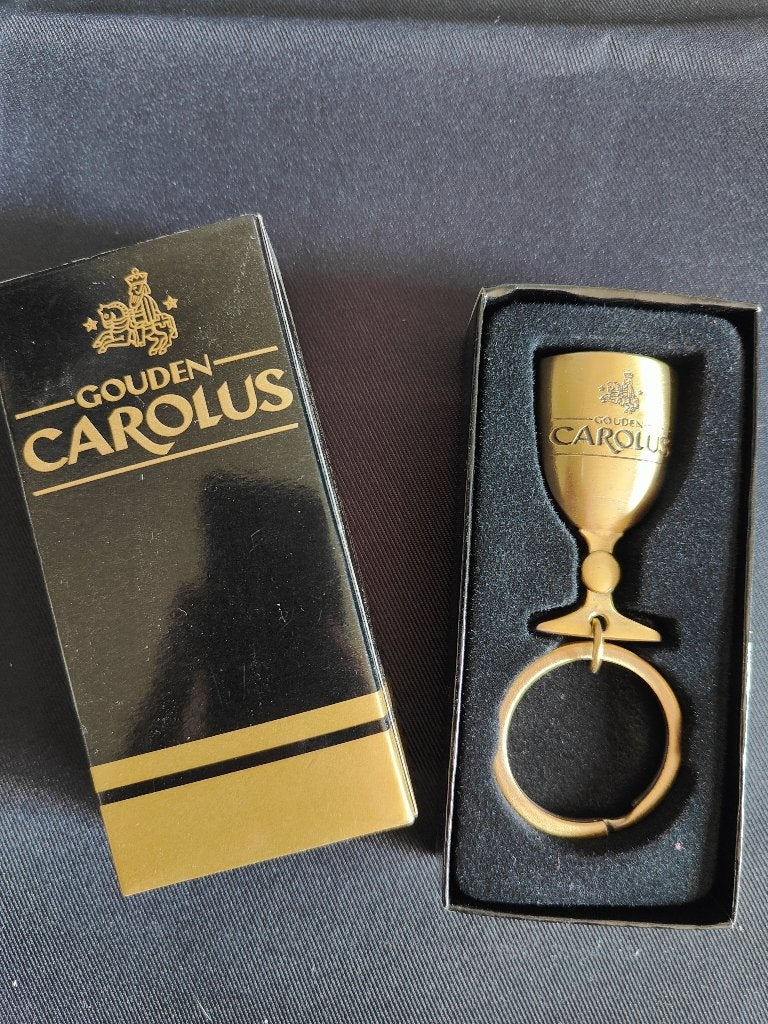 Gouden Carolus sleutelhanger/opener, Ophalen of Verzenden, Zo goed als nieuw, Flesopener, Overige merken