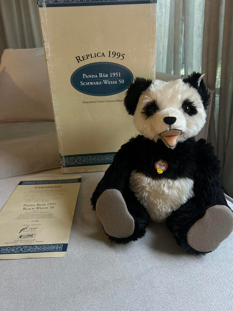Steiff Panda beer 1951 – gelimiteerd + certificaat, Verzamelen, Ophalen, Zo goed als nieuw, Steiff