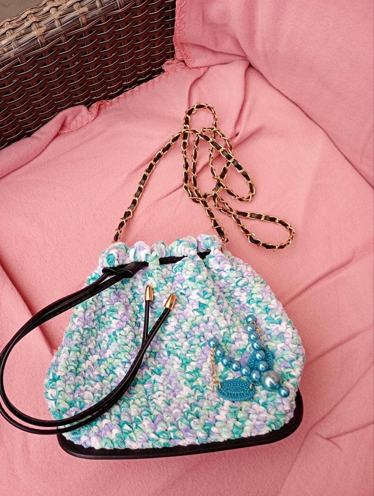 Zelf gemaakt schoudertas, toilettas, Handtassen en Accessoires, Ophalen, Zwart
