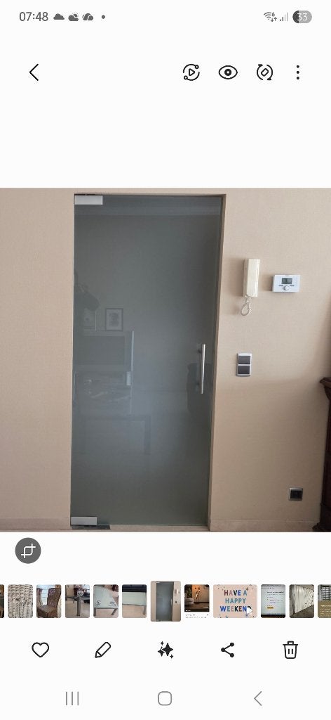 Glazen deur, Doe-het-zelf en Bouw, Ophalen, Zo goed als nieuw, Glas, Binnendeur