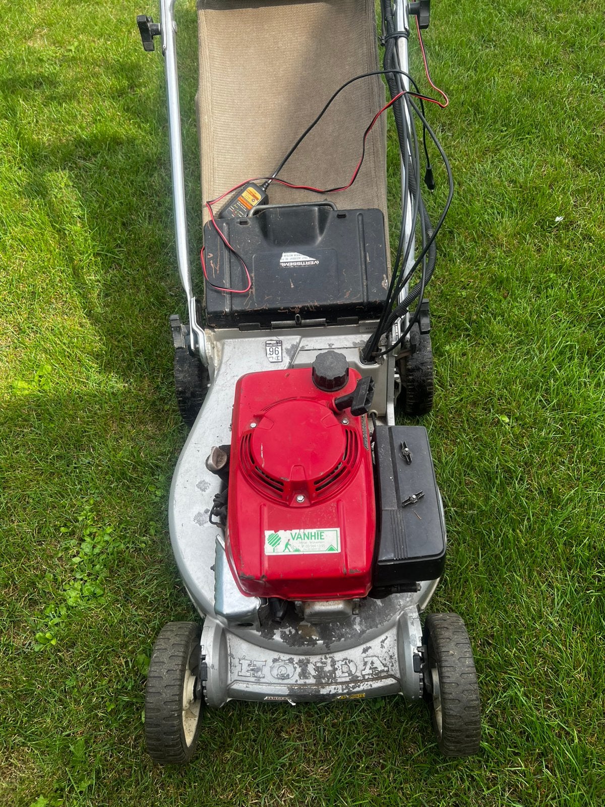 Grasmaaier auto-trecto, Ophalen, Gebruikt, Elektrische starter, Benzine-grasmaaier