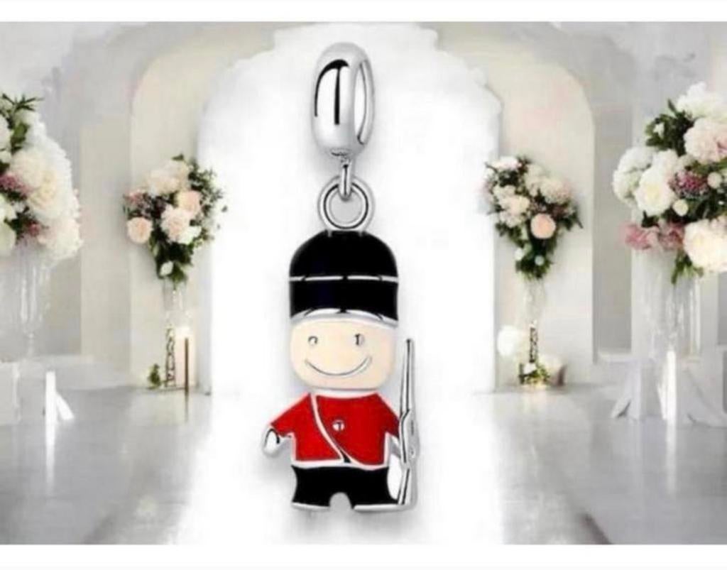 British Royal Guard Charm Sterling silver - Bedel uit london, 1 bedel, Ophalen of Verzenden, Nieuw, Zilver