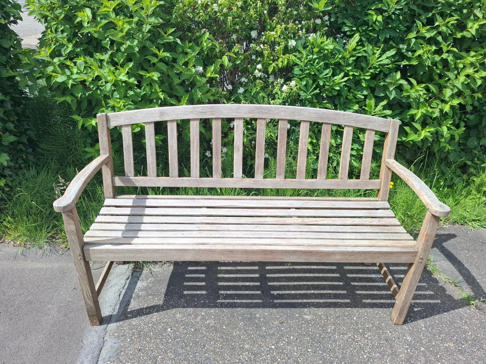 Tuinbank teak 150 cm, Ophalen, Zo goed als nieuw, Teakhout