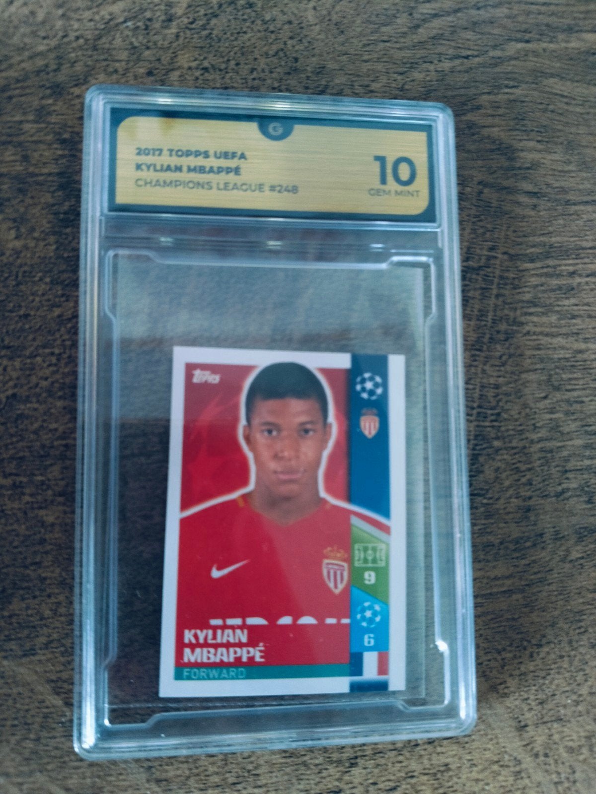 topps Rookie sticker Kylian mbappe graded 10, Enlèvement ou Envoi