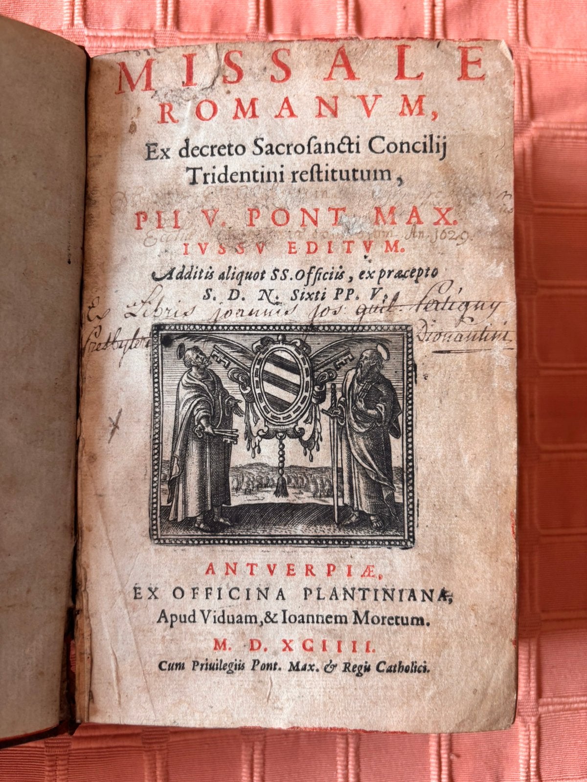 Rare Missale Romanum 1594 - Antwerpen, Officina Plantiniana, Antiek en Kunst, Ophalen