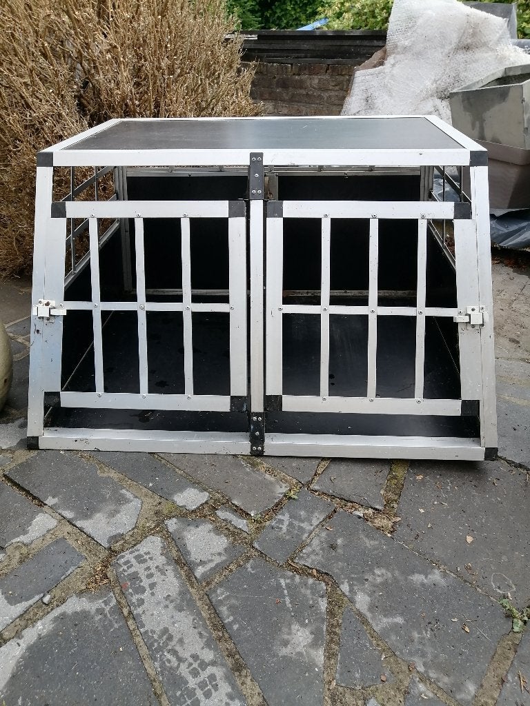 Dubbele hondenkooi voor in auto, Enlèvement, Comme neuf