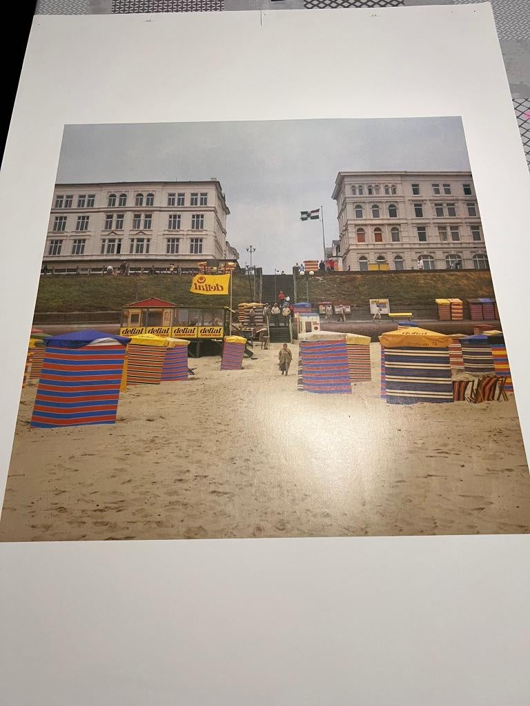 Photo d'affiche vintage de la plage (ressemble à l'Allemagne, Enlèvement ou Envoi, Rectangulaire vertical, Utilisé, Autres sujets/thèmes