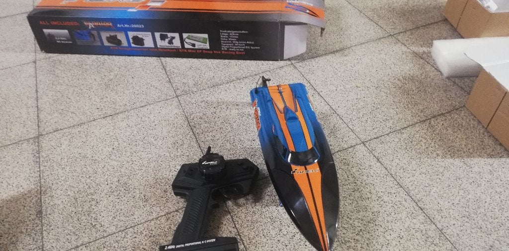 rc mini rennboot warrior, Hobby en Vrije tijd, Modelbouw | Radiografisch | Auto's, Nieuw, Elektro, Schaal 1:14, Ophalen of Verzenden