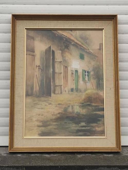 aquarelle signe renee prinz, Antiquités & Art, Enlèvement ou Envoi