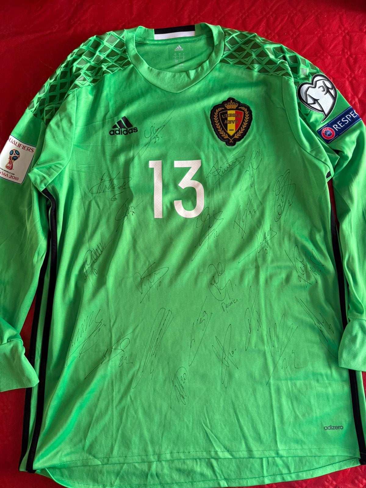 Rode duivels shirt sels team signed, Enlèvement ou Envoi, Comme neuf, Maillot