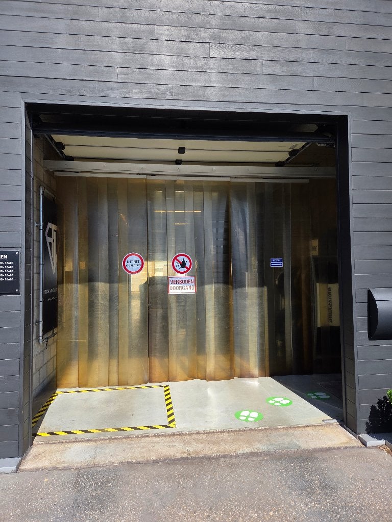 Stroken poort / gordijn voor garage