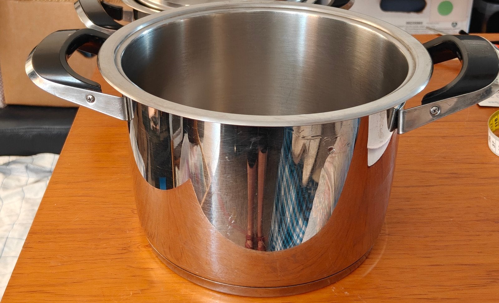 AMC kookpot plus stoompot, Huis en Inrichting, Keuken | Potten en Pannen, Inox, Keramische plaat, Zo goed als nieuw, Ophalen