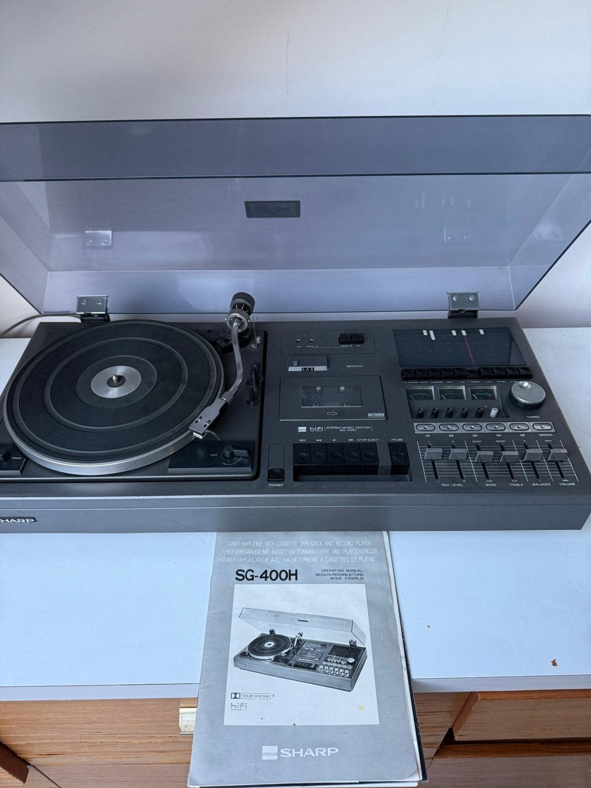 Tuner versterker met casette- en platenspeler, Ophalen, Gebruikt, Platenspeler, Overige merken