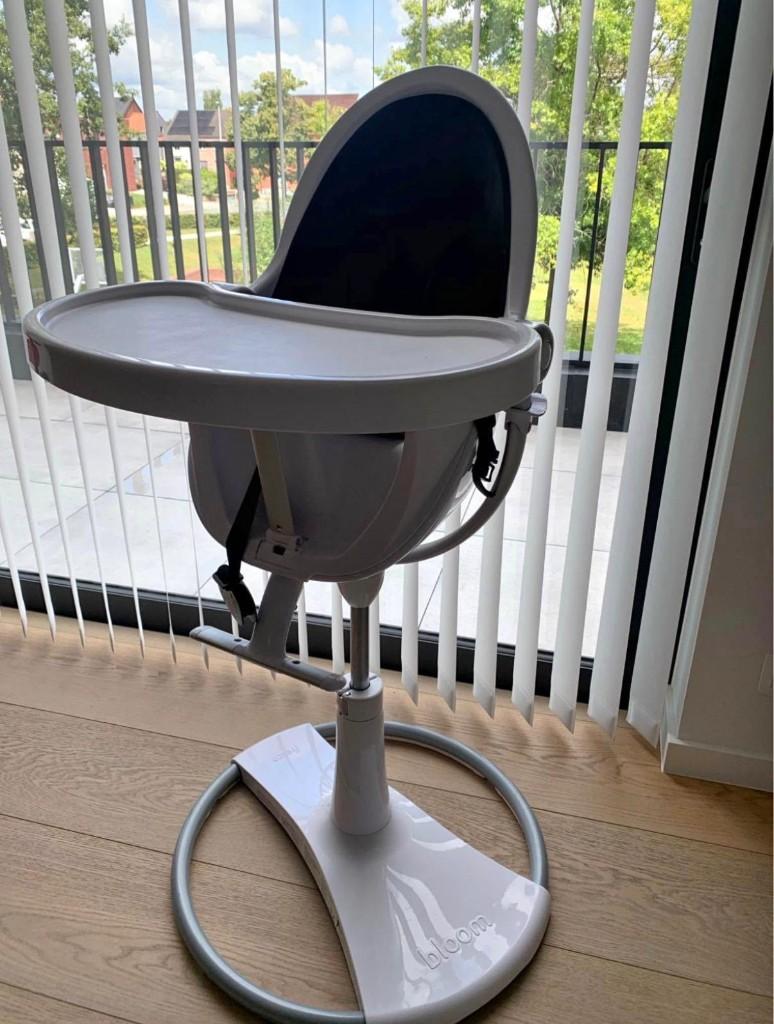 Bloom Fresco design kinderstoel – wit/grijs – nette staat, Ophalen, Gebruikt, Stoel(en)