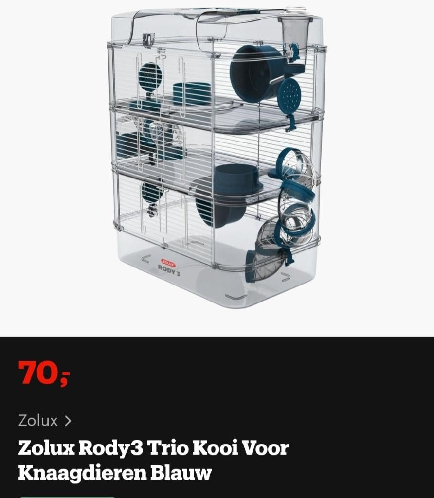 Hamsterkooi, Ophalen, Zo goed als nieuw, Kooi, Hamster