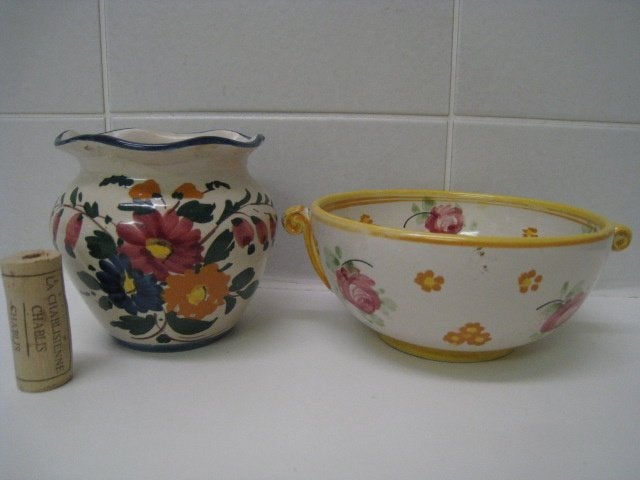 Bol + pot du même set, design italien, Enlèvement