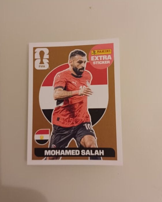 Mohamed Salah Bronze Extra Sticker Panini WC 26, Verzamelen, Stickers, Nieuw, Overige typen, Ophalen