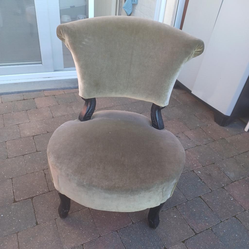 Vintage fauteuil voor padden, Huis en Inrichting, Fauteuils, Ophalen, Gebruikt, Hout, Crapaud