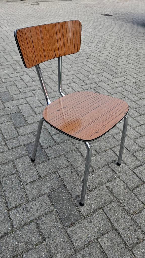 30 formica vintage school horeca retro stoelen chroom hpl, Ophalen of Verzenden