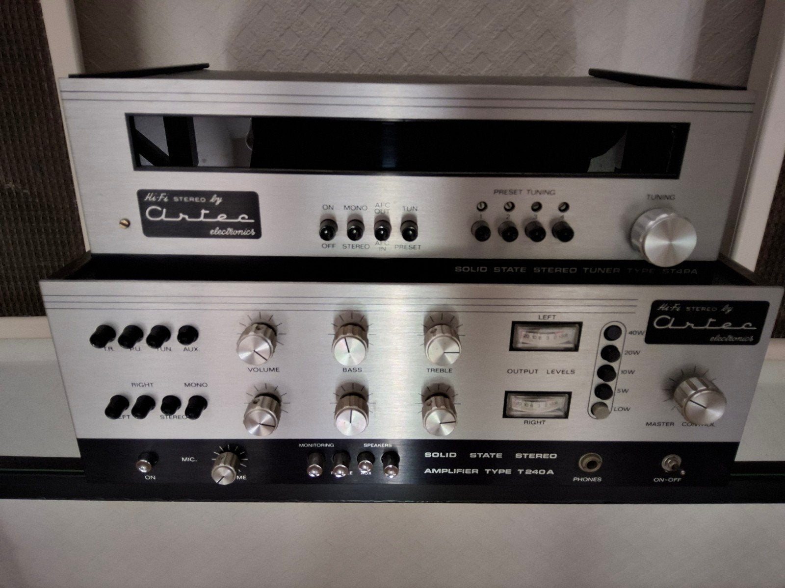 Zeldzame complete Artec Electronics vintage hifi installatie, Ophalen