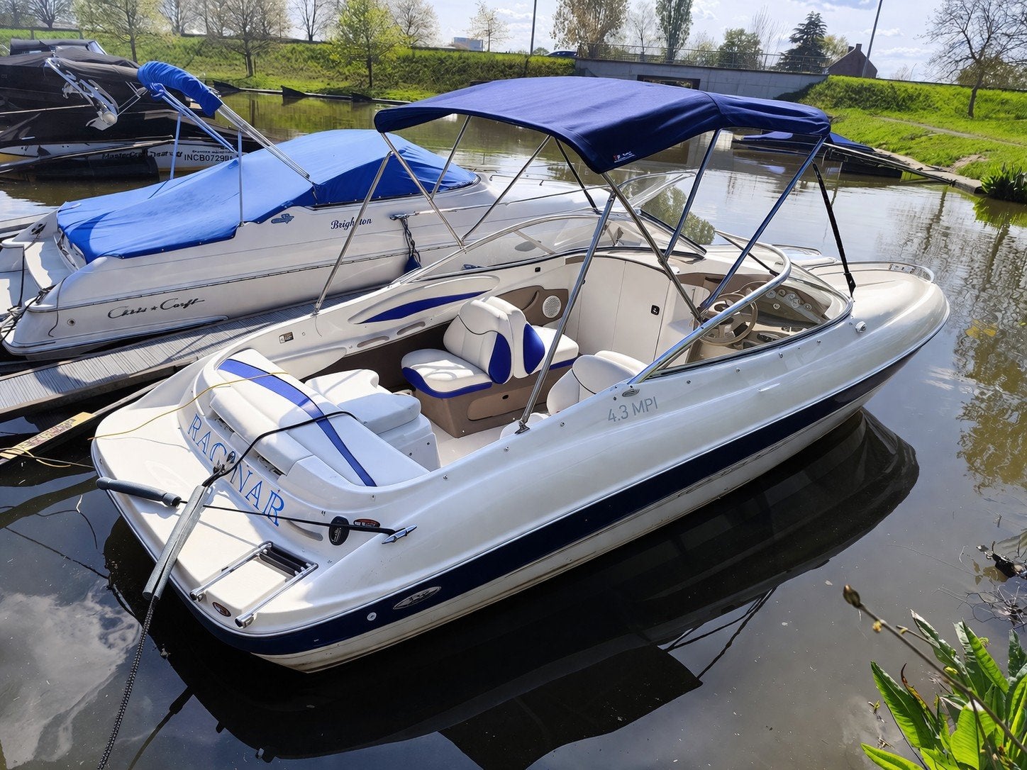 prachtige Bayliner Capri 602lv 4.3MPI V6 met trailer, 6 m, Enlèvement, Bayliner, Polyester