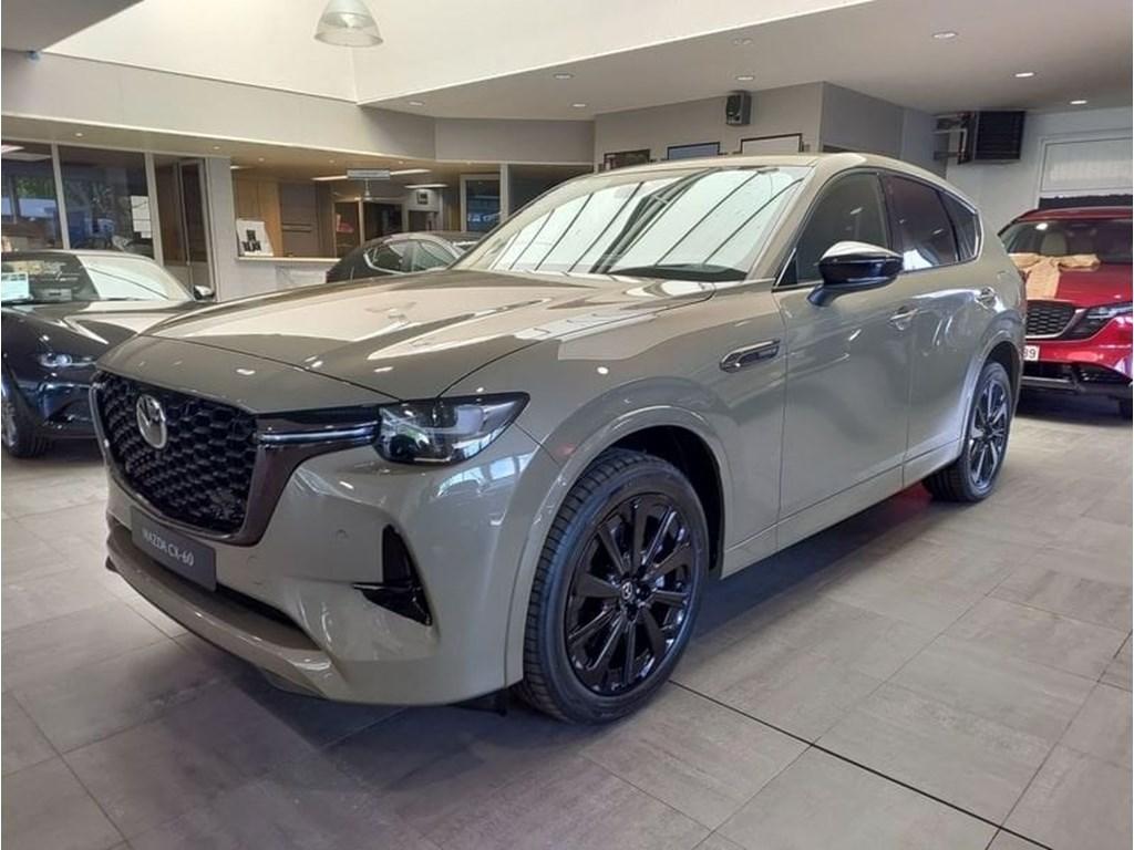 Mazda CX-60 2.5L e-SKYACTIV PHEV 327 hp AWD HOMURA + CONV., Auto's, Mazda, Automaat, Beige, Emergency brake assist, Bedrijf