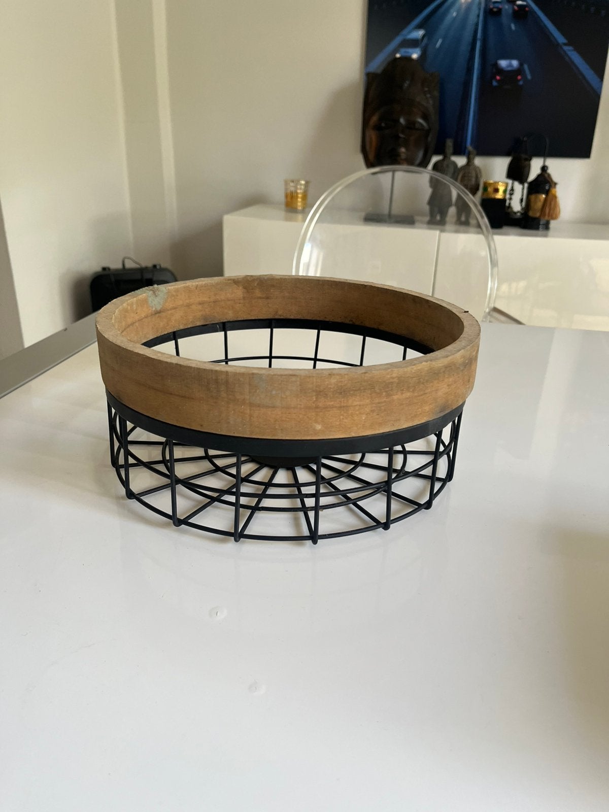 Panier a fruits, Huis en Inrichting, Woonaccessoires | Schalen en Manden, Ophalen, Gebruikt, Hout, Mand