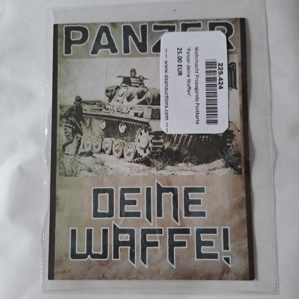 Carte postale allemande de la Seconde Guerre mondiale « Panz, Enlèvement ou Envoi