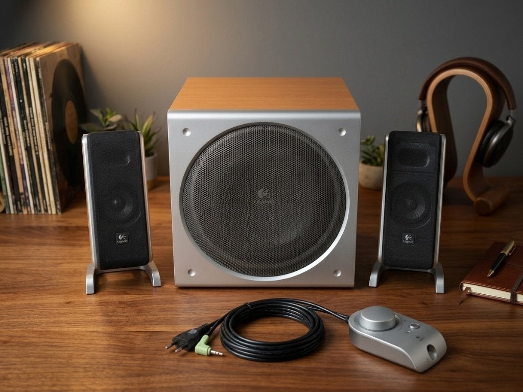Logitech Z3 2.1 pc-luidsprekers, Computers en Software, Ophalen, Gebruikt, Audiokanaal 2.1, LOGITECH