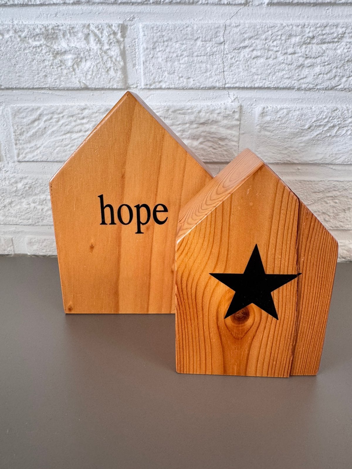 Lot de 2 maisons décoratives en bois – Hope & étoile, Enlèvement, Comme neuf, Bois
