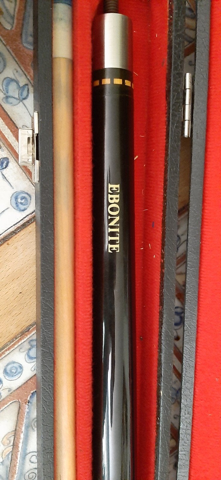 Biljart keu Ebonite met koffer, Sport en Fitness, Ophalen of Verzenden