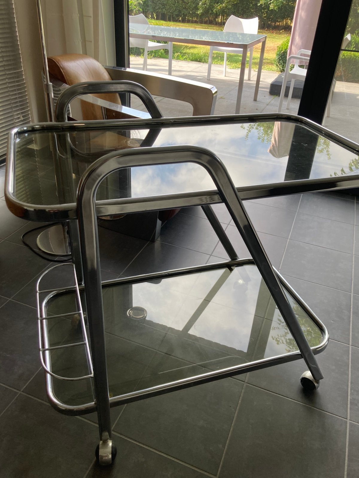 Retro serveerwagen jaren 70, Ophalen, Zo goed als nieuw
