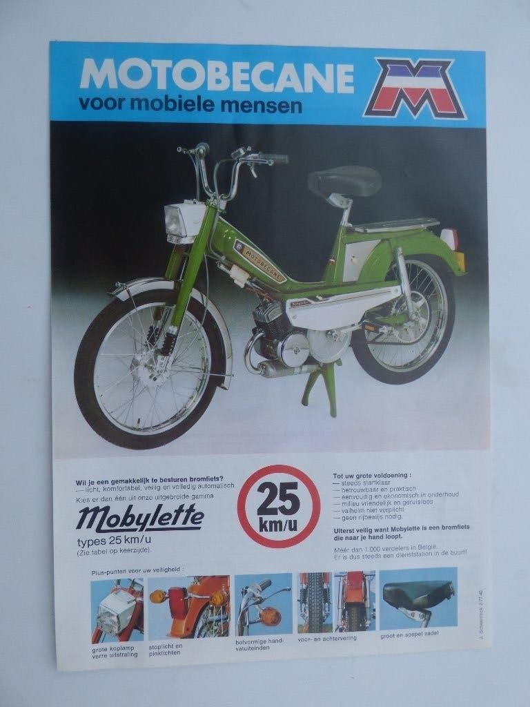 MOBYLETTE MOTOBECANE 140L, 150L, 150L, 150L, BROCHURE 1977, Vélos & Vélomoteurs, Enlèvement ou Envoi, Utilisé